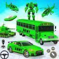 陆军校车机器人汽车(Army School Bus Robot Car Game)v2
